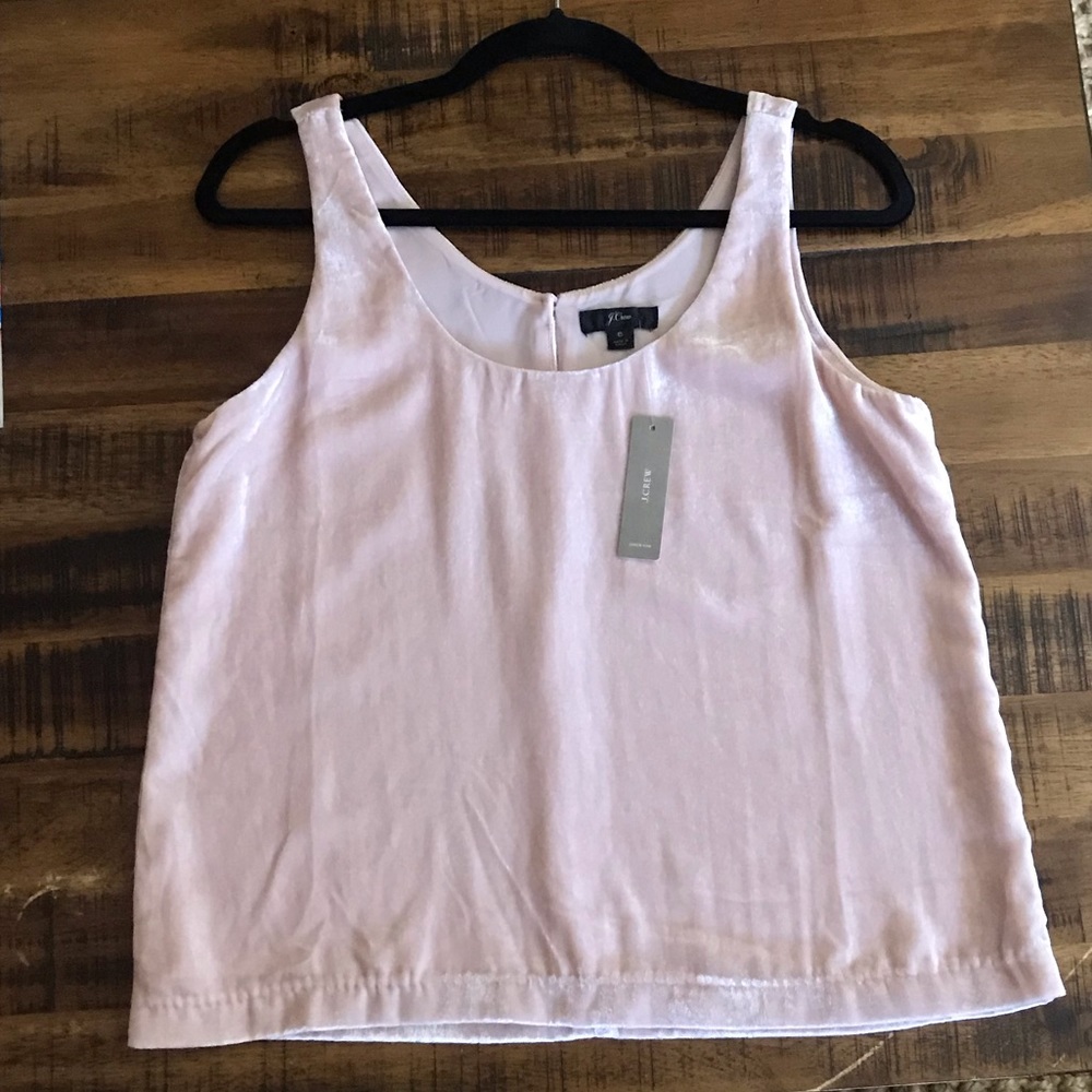 J. crew pale pink velvet tank
